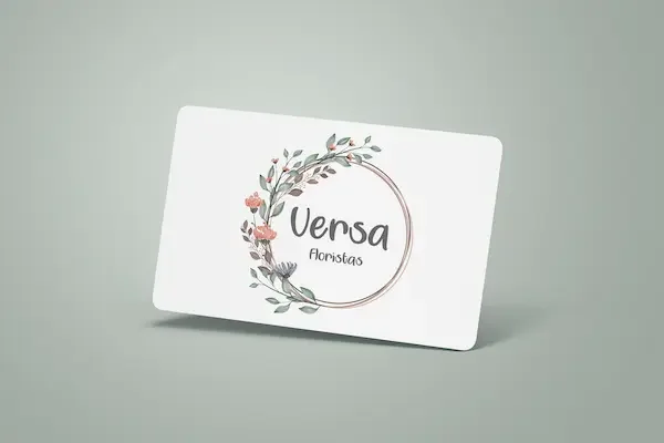 Logotipo de empresa aplicado sobre un soporte de presentación